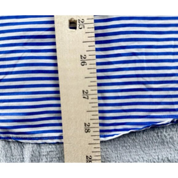 LAUREN RALPH LAUREN Strip Cotton Broadcloth Shirt Women's Size Small Embroidered - Picture 7 of 16